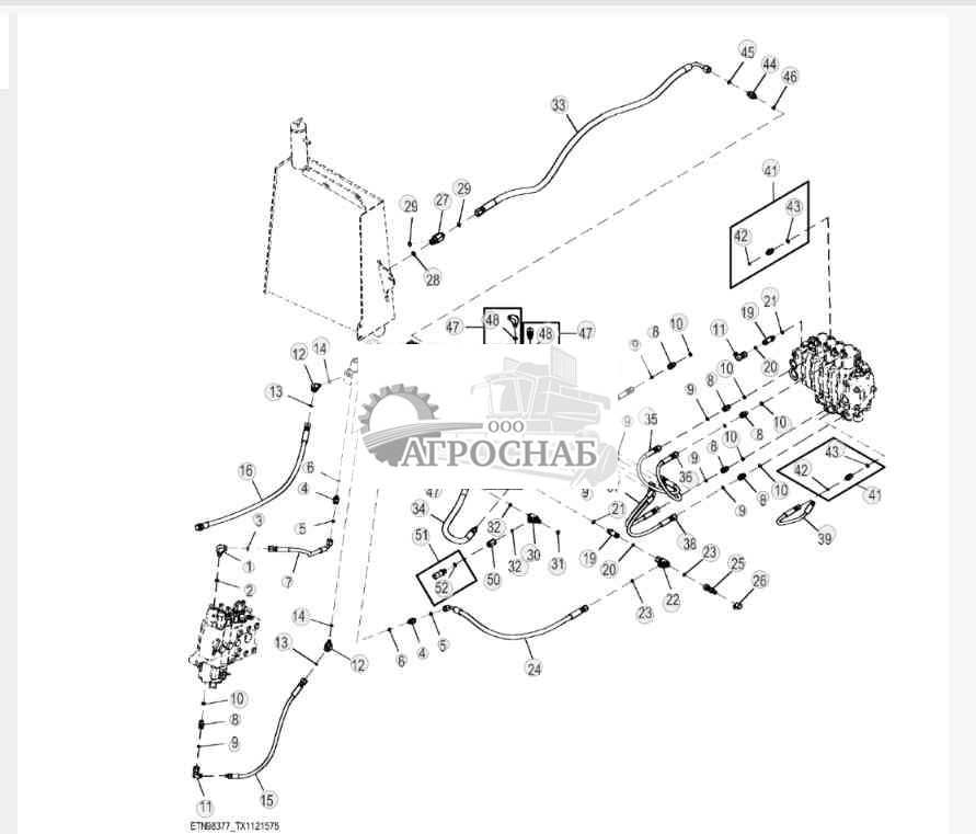 Гидравлическая система однорычажного управления погрузчиком, сервоуправление 